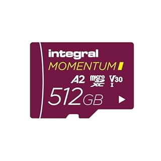 Integral Momentum I 512 Go Carte microSDXC, 210 Mo/s en Lecture, 180 Mo/s en écriture, V30, U3, A2, pour 4K/5K UHD sur GoPro, Drones DJI, caméras Sport et 360°, étanche, Antichoc