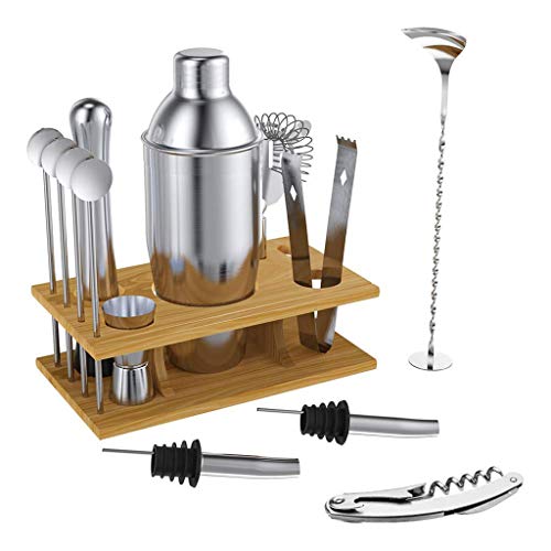 Set de coctelera profesional 14 piezas acero inoxidable miniatura 1