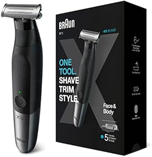 Braun Series XT5 – Beard Trimmer, Shaver and Electric Razor for Men, Body Grooming Kit for Manscaping, Durable One Blade, One Tool for Stubble, Hair, Groin, Underarms, XT5100