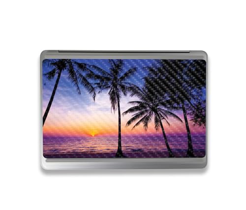 Image of MightySkins Carbon Fiber Skin Compatible With Microsoft Surface Laptop Studio 2 (2023) Full Wrap Kit - Palm Sunrise | Protective, Durable Textured Carbon Fiber Finish | Easy To Apply | Made in the USA