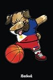 Funny Dabbing Pug Philippines Basketball Lovers Jersey Sport Notebook: Basketball Themed Blank Lined Journal Notebook for School, Work, Taking Notes & Gifting - for Boys & Girls, Teens, ... 110 pages