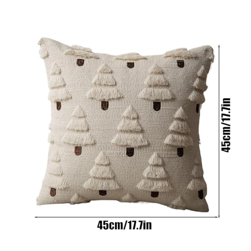 Housse de coussin de Noël brodée 3D lavable pour éviter les taches - 6
