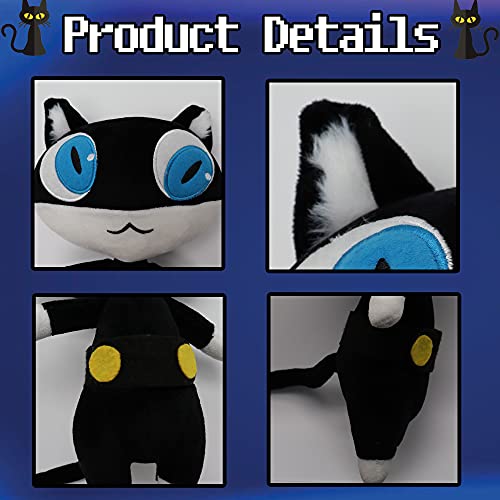 Hotiego 11.8" Morgana Plush Persona Toys Figures Blact Cat Dolls Plushie Stuffed Plushies Cosplay Props For Game Fans #TOP2