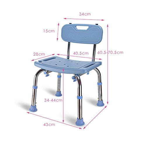 Tabouret de douche à l'arrière réglable pour soulager le dos