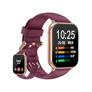 HUAKUA Smartwatch 1,85 Zoll Touchscreen mit Bluetooth Anrufe für Damen Herren,Sportuhr mit Herzfrequenzmessung,SpO2,Schrittzähler,Schlafmonitor,110+ Trainingsmodi für iOS Android Handy