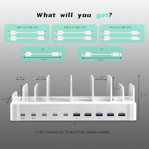 Zobirez 10-Port 420W Charging Station — view 7