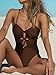 YhyDLC Women's Swimsuit One Piece Swimsuit Shiny Swimwear Solid Beachwear Sexy Bandage Bathing Suits Women Bodysuit-Pk3-S