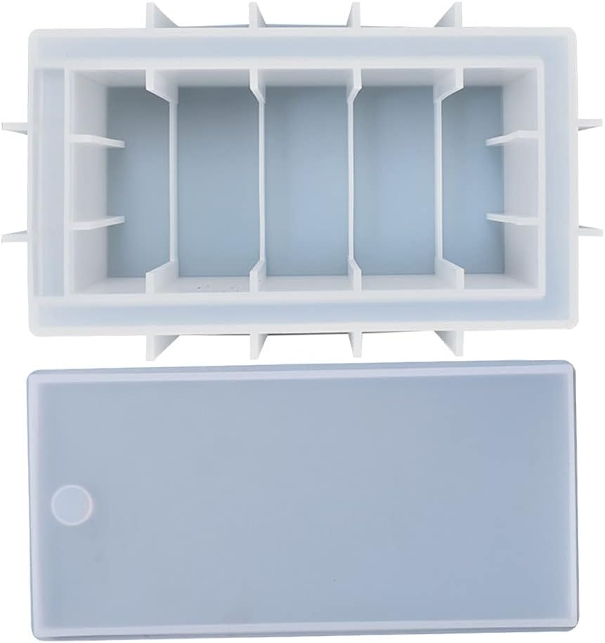 Dominoes Box with Lid Silicone Mold Chess Tissues Napkin Storage for Case Resin Mold Jewelry Storage Box Casting Epoxy M