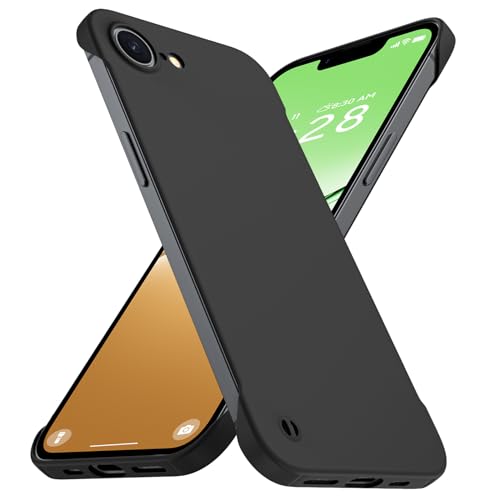 Coque iPhone 16e fine rigide mate anti-chute avec anneau de traction intégré