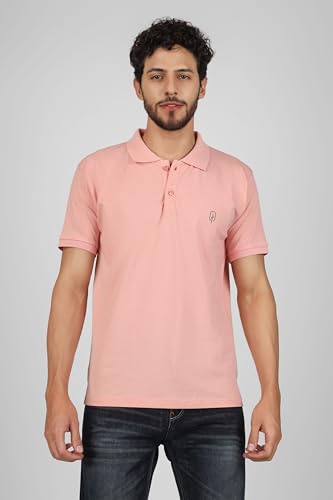 Image of Men's Regular Fit Polo Collar Half Sleeve T-Shirt Cotton Blend Polo T-Shirt Comfortable Lightweight Plain T-Shirt