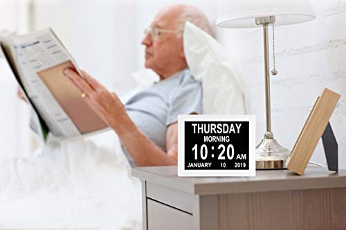 Tmc [Newest Version Dementia Clock Digital Day Calendar Clock - 12 Alarm Options,Extra Large Non-Abbreviated Day & Month Senior Clock For Vision Impaired, Alzheimer,Elderly, Memory Loss(8 Inch) #TOP6