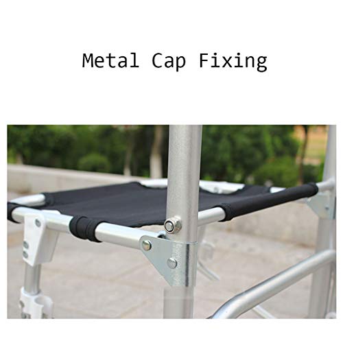 gbgymjm Einkaufstrolley Oxford-Stoff-Einkaufswagen Großer Lagerradhocker Klappbarer Aluminiumlegierungs-Trolley-Auto… – Bild 5