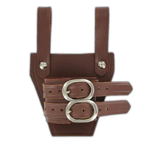 Armory Replicas – First Crusade Medieval Sword Frog – Hand Crafted Genuine Bovine Leather Adjustable Buckle Weapon Belt Holster Holder Accessory - Deep Brown