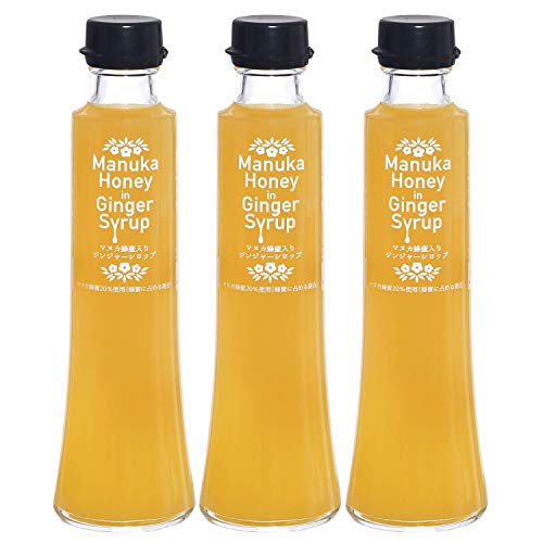 Mother's Market マヌカ蜂蜜入り ジンジャーシロップ 200ml × 3本セット マヌカハニー はちみつ 生姜シロップ 3倍希釈タイプ