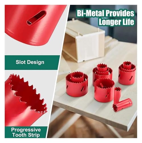 Kit de sierras de perforación bimetálicas de 55 mm miniatura 4