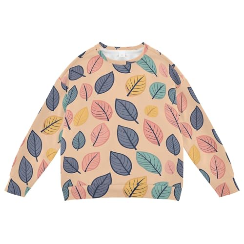 JUNZAN Colorful Leaves Kids Girls Sweatshirt Hoodie Long Sleeve Hoodie for Boys Party 4T