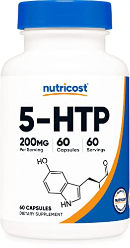 Nutricost 5-Htp 200Mg, 60 Vegetarian Capsules (5-Hydroxytryptophan) - Non-Gmo & Gluten Free #TOP19