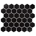 Black Hexagon 2 Inch Matte Porcelain Mosaic Floor and Wall Backsplash Bath Kitchen (10 Sheets / case)