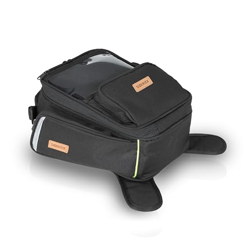 Image of GUARDIANGEARS Sidekick Magnetic 15Ltrs Tank Bag with rain Cover for All Motorcycles with a Metal Tank.