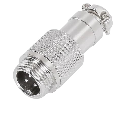 Prise aviation GX12 mâle femelle 3 broches avec finition métallique pour sonde x20