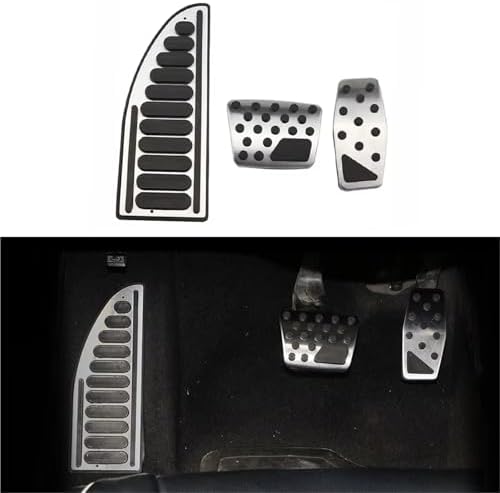 Brake Pedal, Accelerator and Brake Pedal Foot Cover pad, Brake Pedal Cover (with Foot Pedal A) Suitable for Jeep Compass 2017 2018 2019 2020 2021(Rest A)