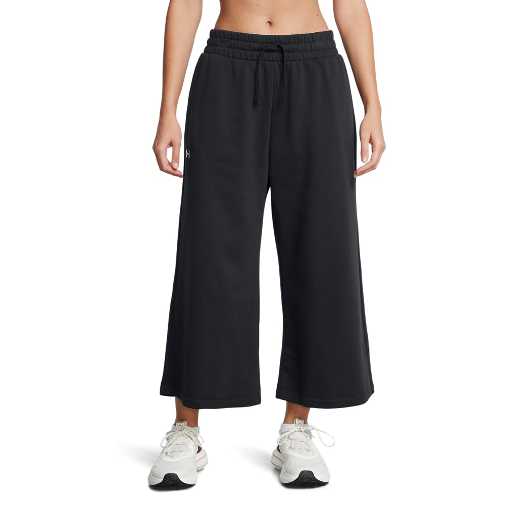 Under Armour Women's Rival Fleece Crop Wide Leg Pants