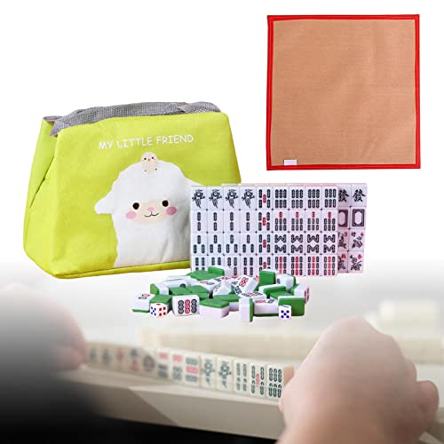 Mini Mahjong Juego de Fichas Tradicional Verde miniatura 7