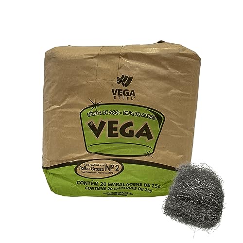 Palha de Aço Profissional n°2 Vega Steel fardo com 20 unidades