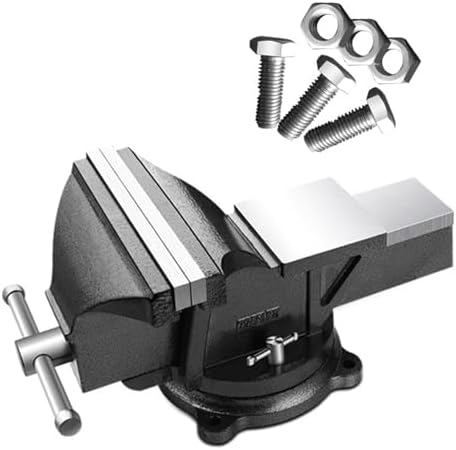 Adjustable 360° Rotating Vise Clamp for Woodworking & Metalworking - Heavy-Duty Workbench Tool with Screws Kit for DIY Projects and Crafts