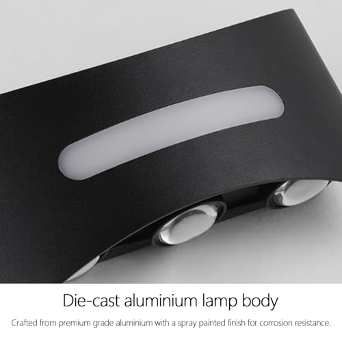 Aplique de pared LED exterior impermeable IP65 lámpara moderna 3000K 4
