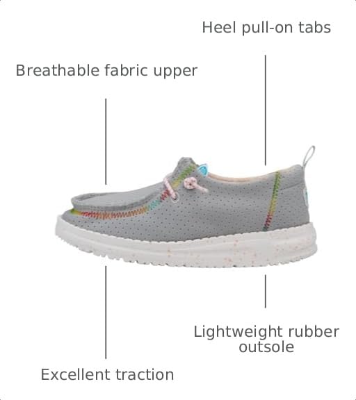 Image of Hey Dude Kids Wendy Perf Neoprene (Toddler) - Shoes for Kids - Fabric Upper - Memory Foam - Elastic Laces