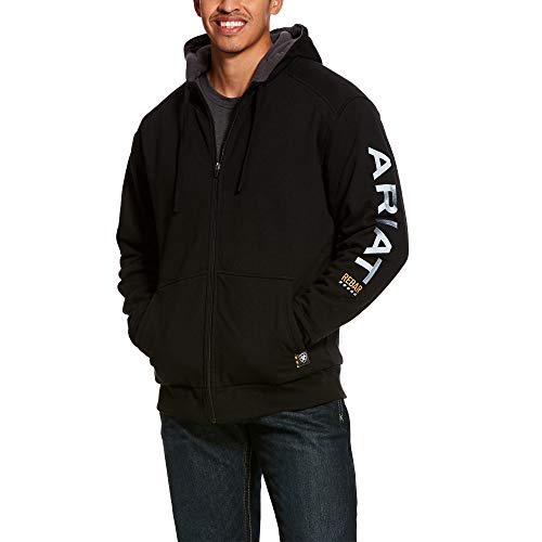 ARIAT Men’s Rebar All-Weather Full Zip Hoodie Black by ARIAT - Used condition - US$64.56
