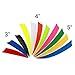Kqimris Archery Arrows Feathers Fletching 3/4/5 Inches Shield Cut Real Turkey Frathers Right Wing Natural Frathers Vanes for DIY Hunting Target Shooting (White, 4