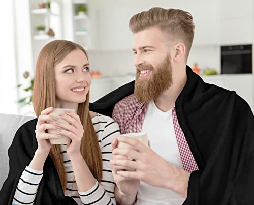 Utopia Bedding Fleece Blanket Throw Size Black 300Gsm Luxury Blanket For Couch Sofa Bed Anti-Static Fuzzy Soft Blanket Microfiber (60X50 Inches) #TOP7