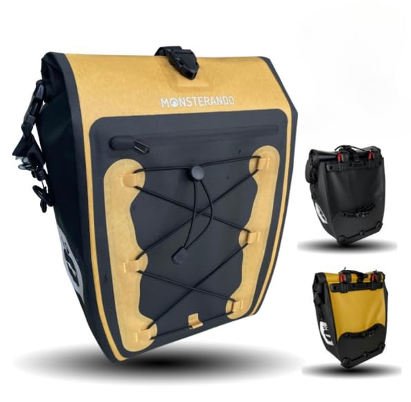 OPEKER® Universele Fietstas voor Bagagedrager, 20 Liter, E-Bike en Fiets (Afneembaar, Waterdicht), Bagagedragertas Met Kliksysteem voor Achter