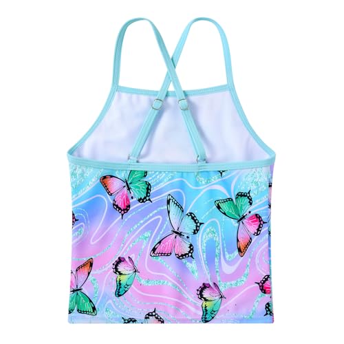 Image of Girls Tankini Swimsuit Two Piece Bathing Suit with Adjustable Strap 3-13 Years