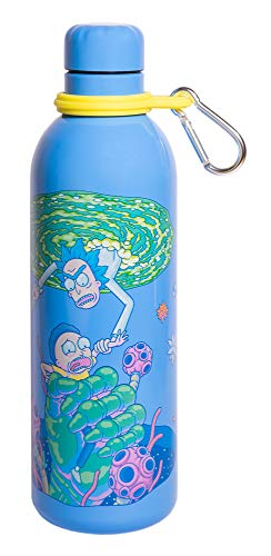 Grupo Erik Botella agua acero inoxidable Rick y Morty - Botella agua niños colegio 500ml - Botella termica Frio/Calor - Botella de agua acero inoxidable aislamiento doble pared - Botella agua niña
