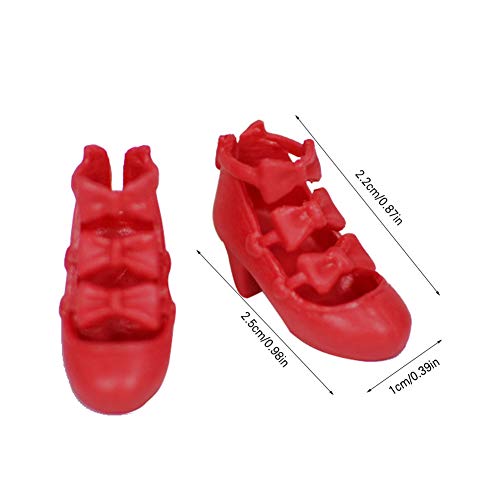 FJROnline 4 paia di mini scarpe con tacco alto