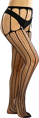 Image of ToBeInStyle Women's Suspender Pantyhose