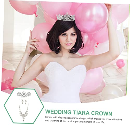 Joyas para mujer collar pendientes boda y tiara duradera para fiestas compromiso 3