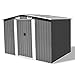 Produktbild Festnight Gerätehaus Gartenschuppen Geräteschuppen Metall 257 x 205 x 178 cm Grau