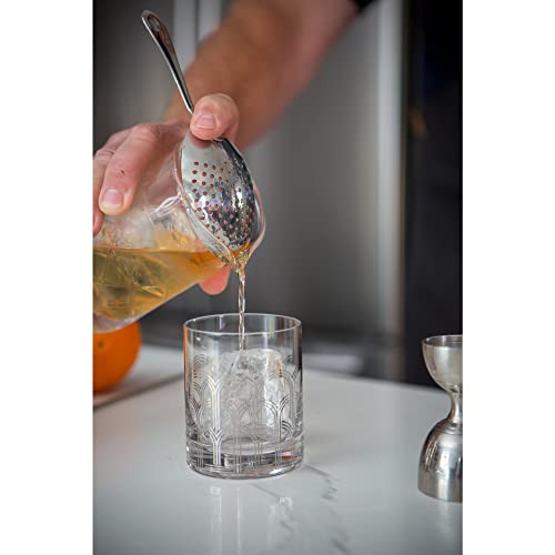Julep Strainer By Viski | Professional Metal Stainless Steel Cocktail Strainer For Kitchen With Handle | Home Bar Tool, Stainless Steel #TOP4