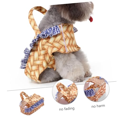 Disfraz perro mascota forma cesta Halloween cómodo miniatura 5