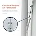 Mirror Hanging Kit with Hangers and Leveling Hardware - 100 lbs - Heavy Duty Mirror Hanging Hardware, Mirror Clips, Mounting Hardware