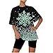 Womens Christmas Pajama Sets Printed Short Sleeve Crewneck Tops Shorts Pjs Suit Fashion Casual Festival Home Pajamas