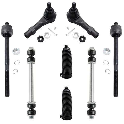 Image of Detroit Axle - Front End 14pc Suspension Kit for 1998-2001 Ford Explorer Mercury Mountaineer, 4 Upper Lower Control Arms w /Ball Joints, 4 Tie Rods, 4 Sway Bars, 2 Boots, Replacement