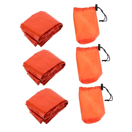 Sosoport 3 Set Thermal Sleeping Bag Lightweight Camping Gear Emergency Survival Sleeping Bag