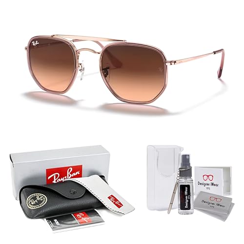 Ray-Ban The Marshal II RB3648M Hexagonal Sunglasses for Men for Women +BUNDLE with ACCESSORY EYEWEAR KIT2