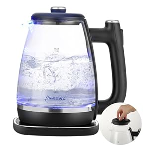 Panana Glass Electrick Kettle 1.8L Kettle Fast Boil Water Boiler with LED Light, Auto Shut Off, Boil-Dry Protection, BPA Free