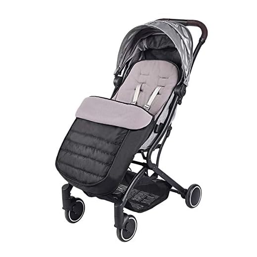 SONARIN Universal premium barnvagn fotmuff, vattentät och vindtät, mysiga tår fleecefodrad universell passform för barnvagnar buggy (svart)